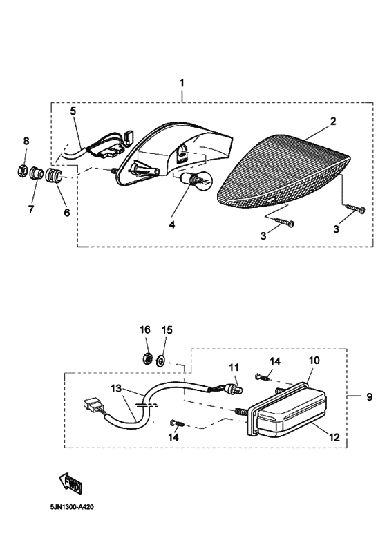 Taillight unit ass`y