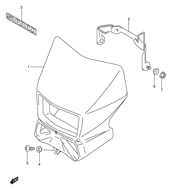 Headlamp cover  front fender