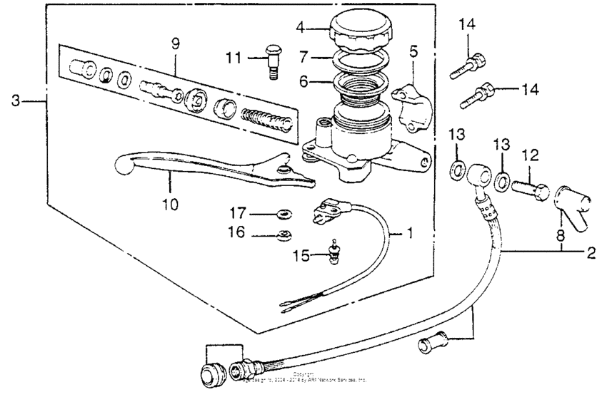 Front brake master cyl. 78