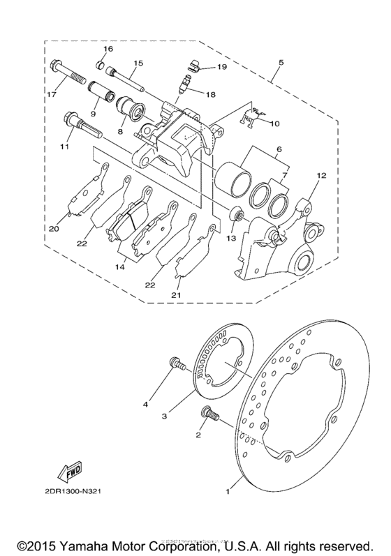 FJ09FCR Задний суппорт