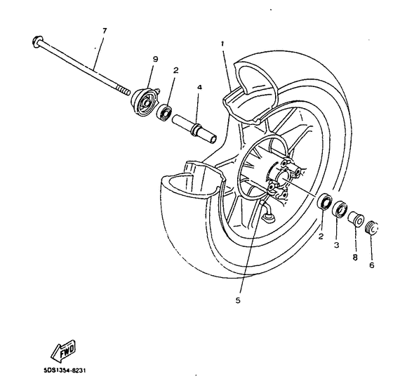 YP125R Переднее колесо