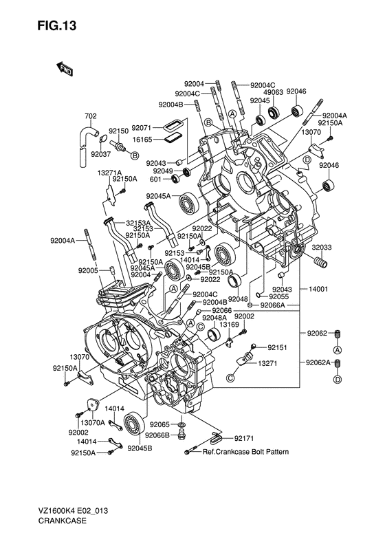 VZ1600 Картер двигателя