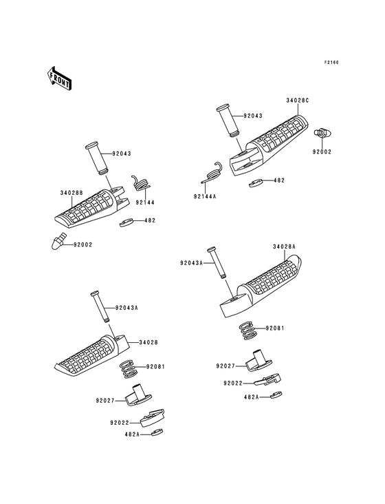 ZX750 Подножки