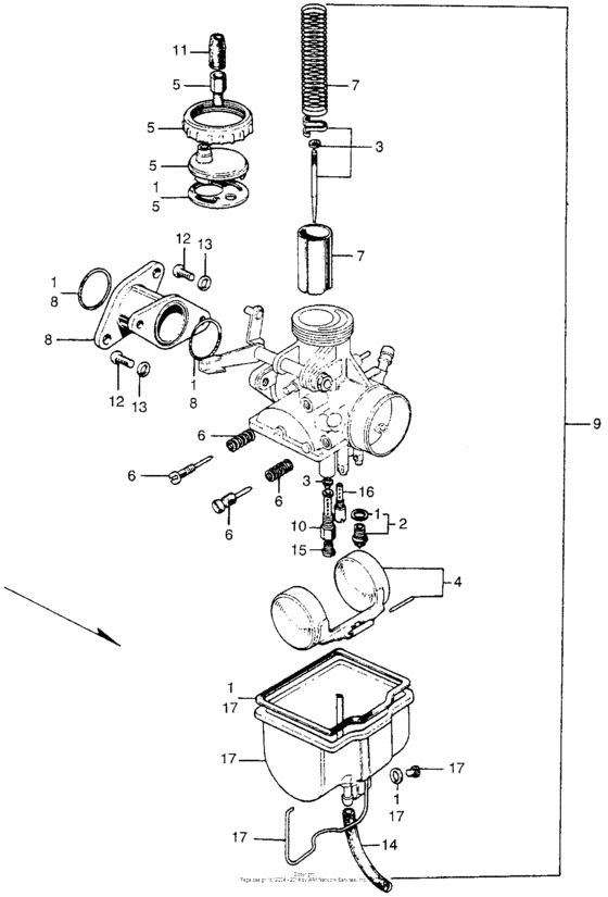 Cb/cl175left carburetor