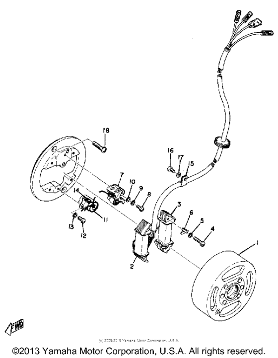 Flywheel magneto