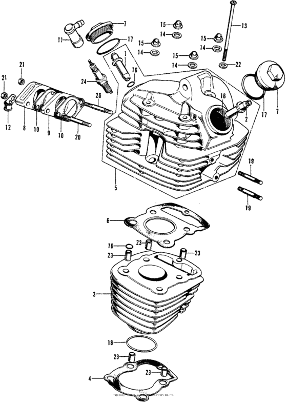 Cylinder + cylinder head k-k1
