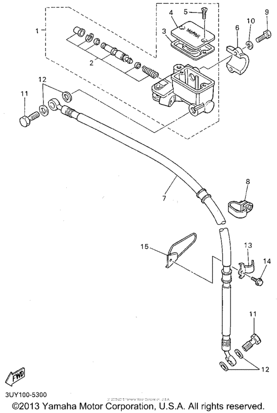 XT600EGC Главный тормозной цилиндр