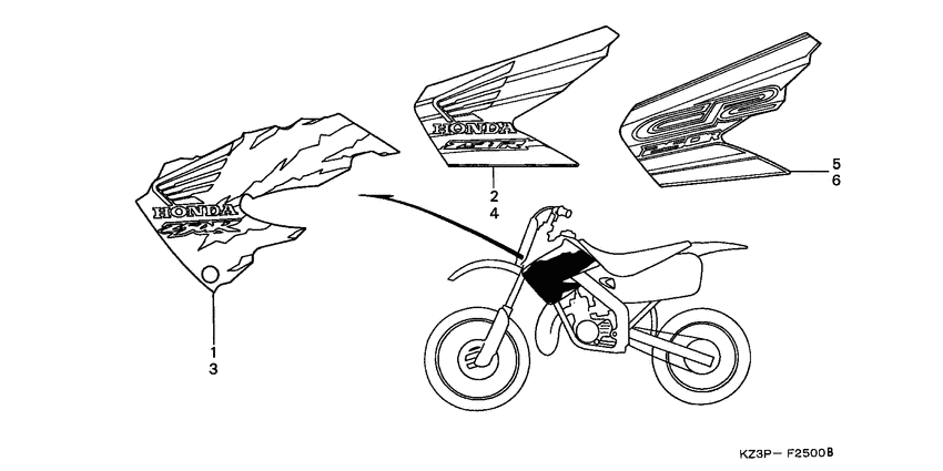 CR250R Label read the manual