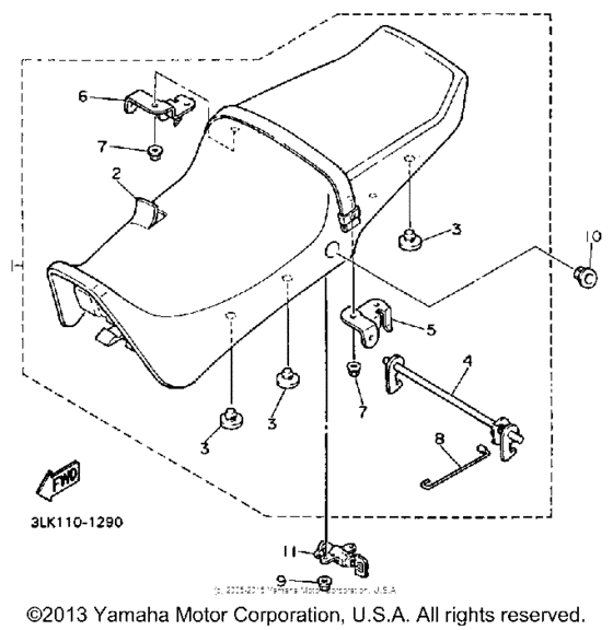 FZR1000B Сиденье