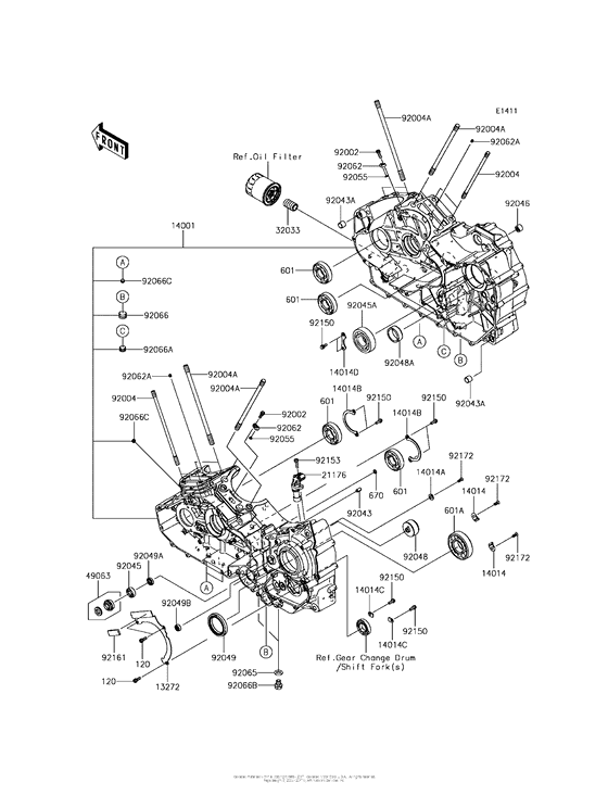 VN1700 Картер двигателя