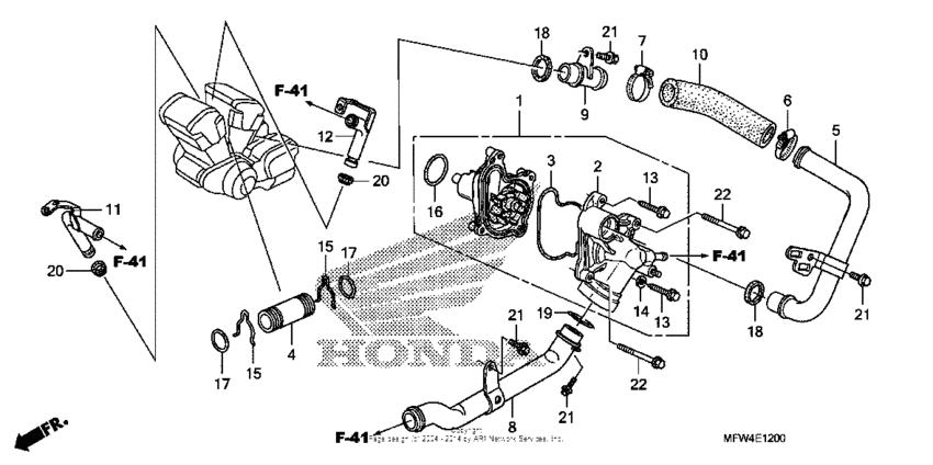 VT1300CS (ABS) Водяной насос