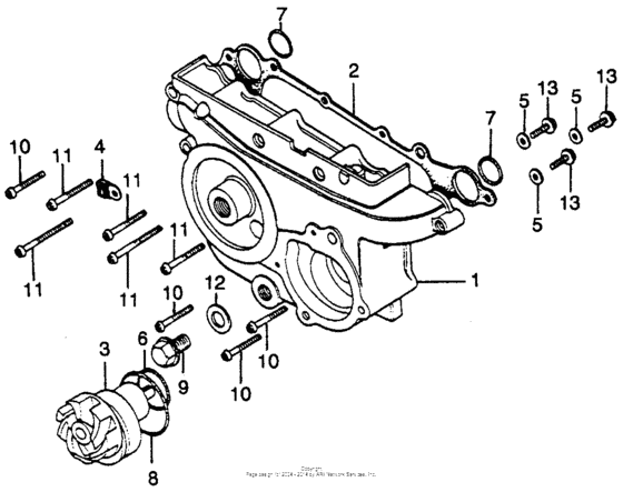 Transmission cover + water pump