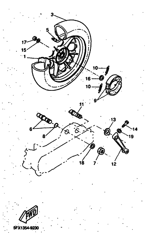 Rear wheel complete assy