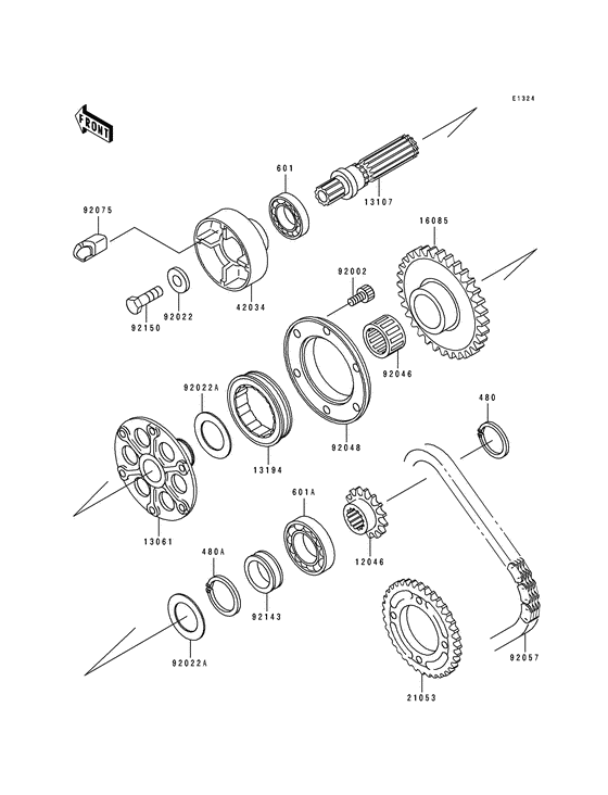 ZX750 Вал генератора