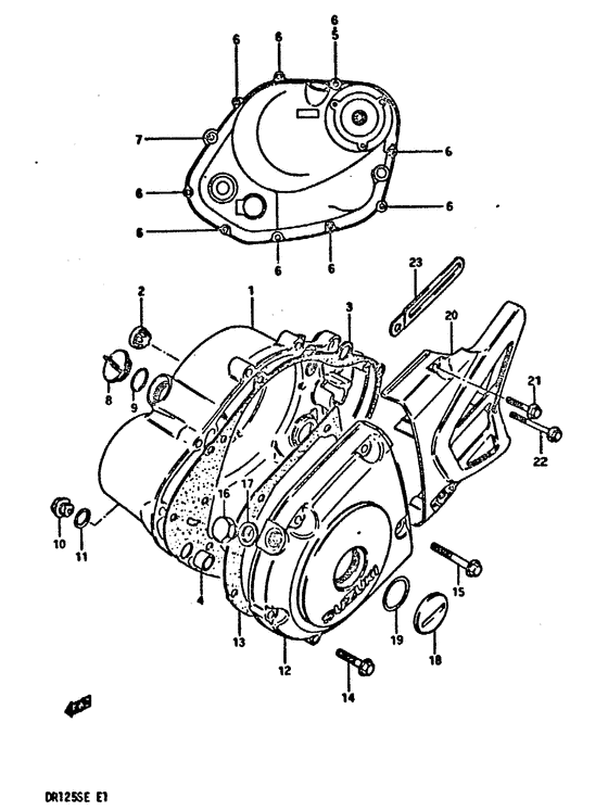 Crankcase cover ass`y  (v