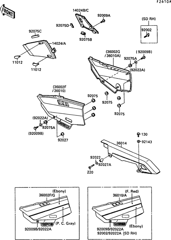 Side covers(1/2)(zx750-f2/f2a)