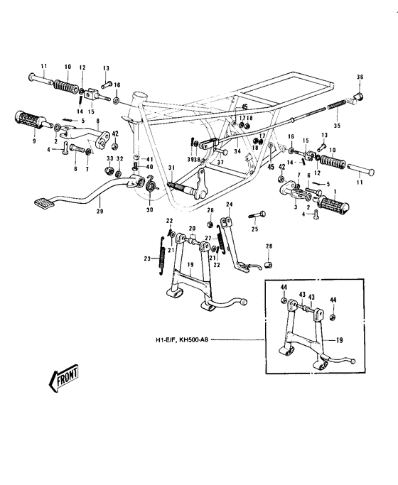 Footrests/stands/brake pedal
