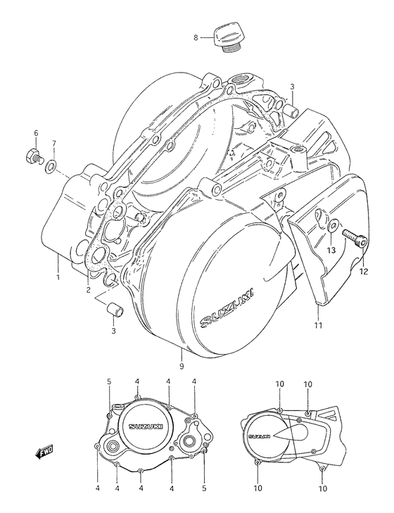 Crankcase cover ass`y  (v