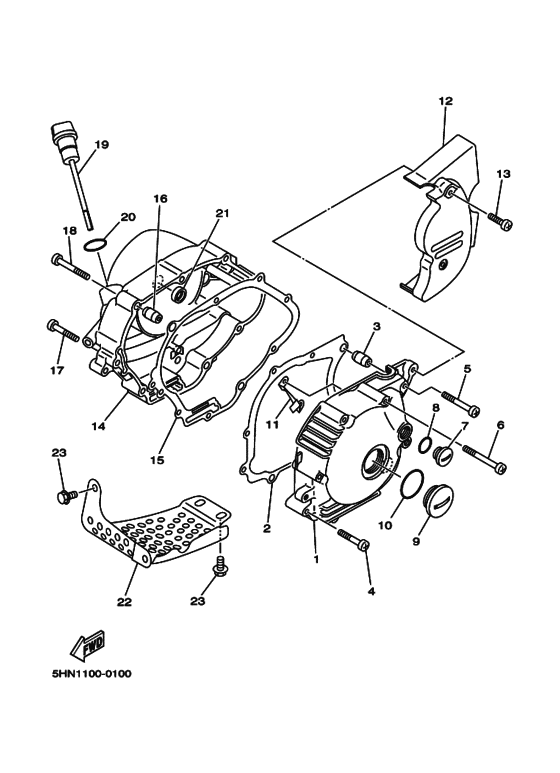 Crankcase cover ass`y  (v