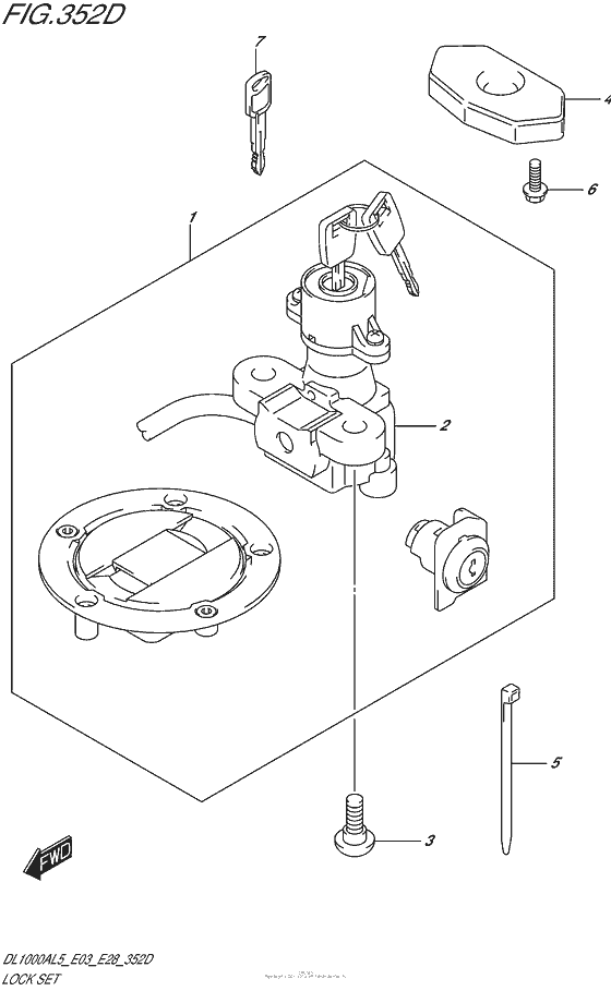 Lock Set (Dl1000Al5 E28)