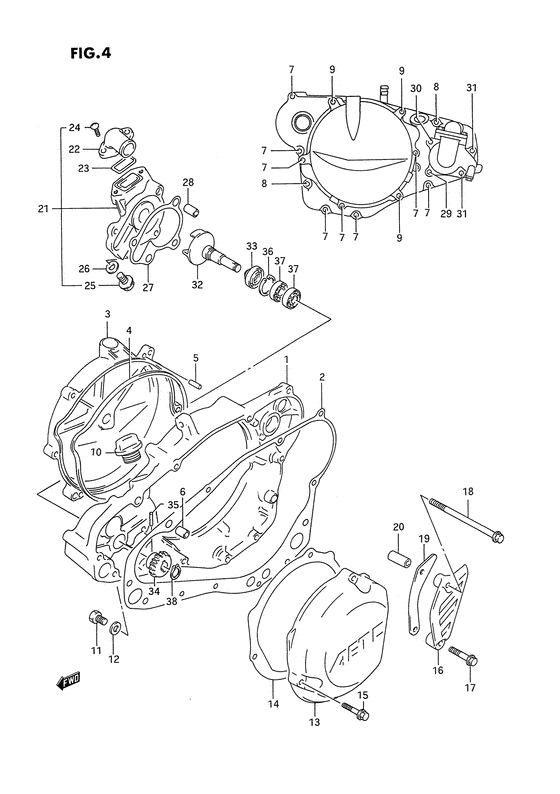 Crankcase cover ass`y  (v