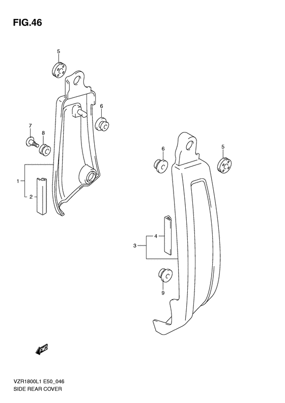VZR1800 Side rear cover