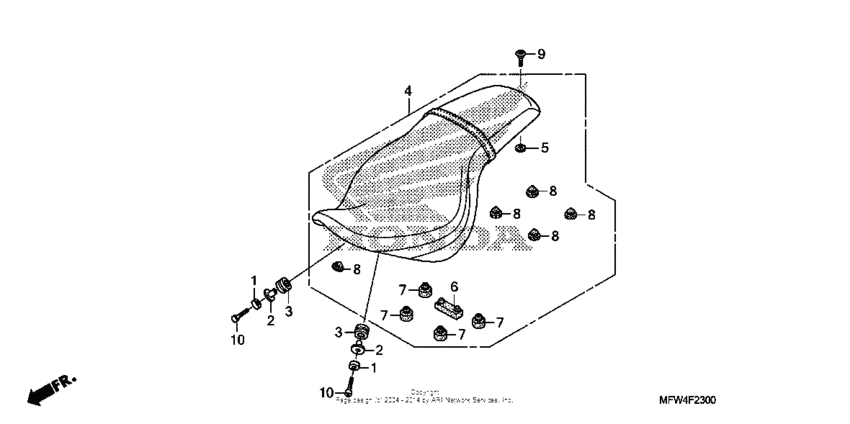 VT1300CS (ABS) Сиденье