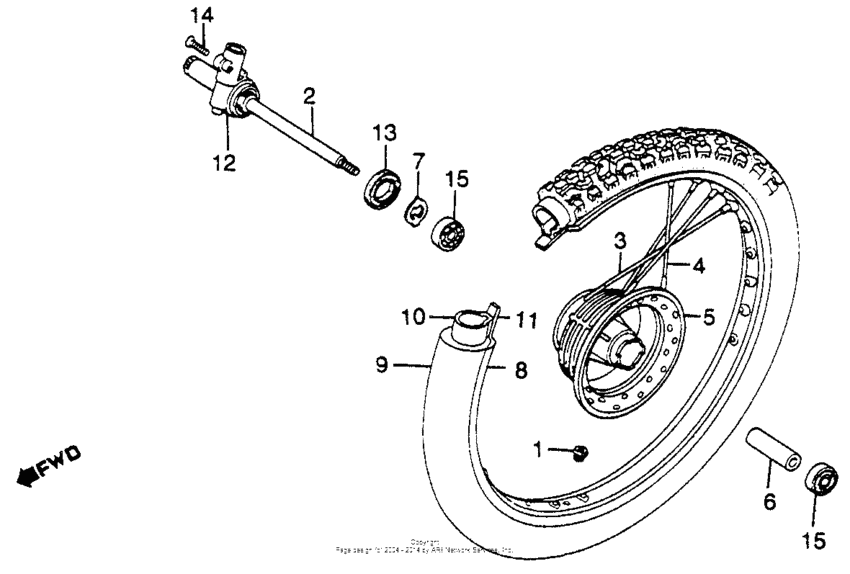 Xl500r front wheel 82