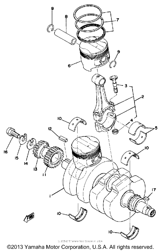 Crank piston