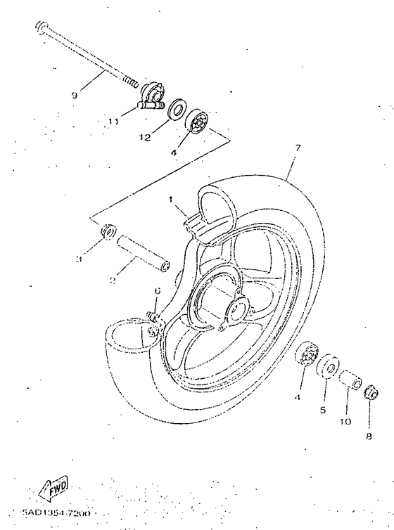YN50 Переднее колесо
