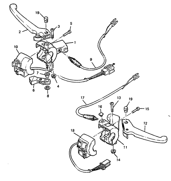 Handle switch. lever
