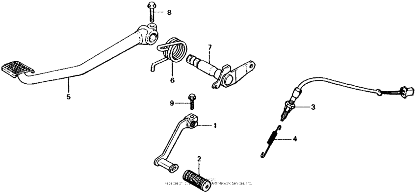 Brake pedal + change pedal