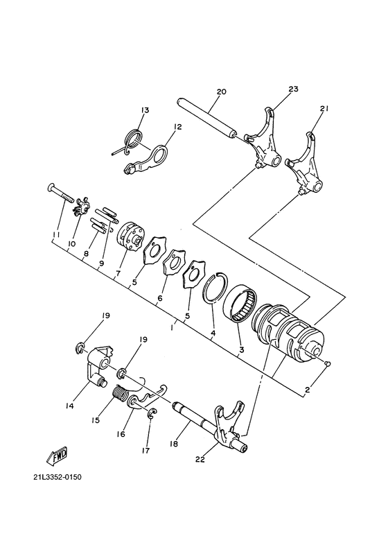 SR250 Leva de cambio. horq.