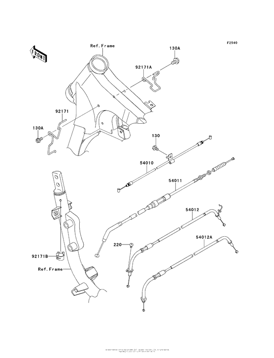 VN900 Тросы управления
