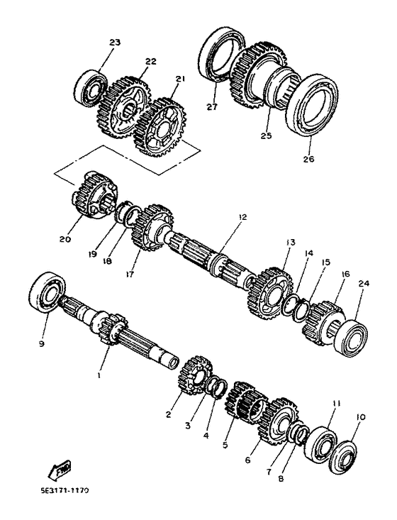 XV1100 Трансмиссия