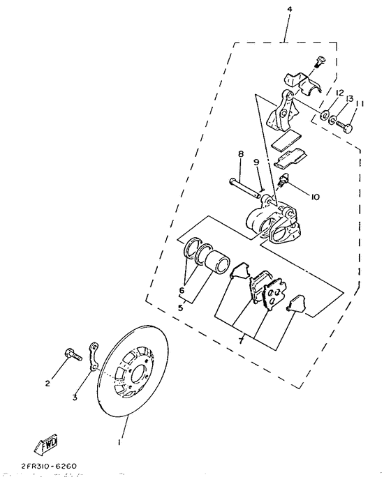 Front brake. caliper