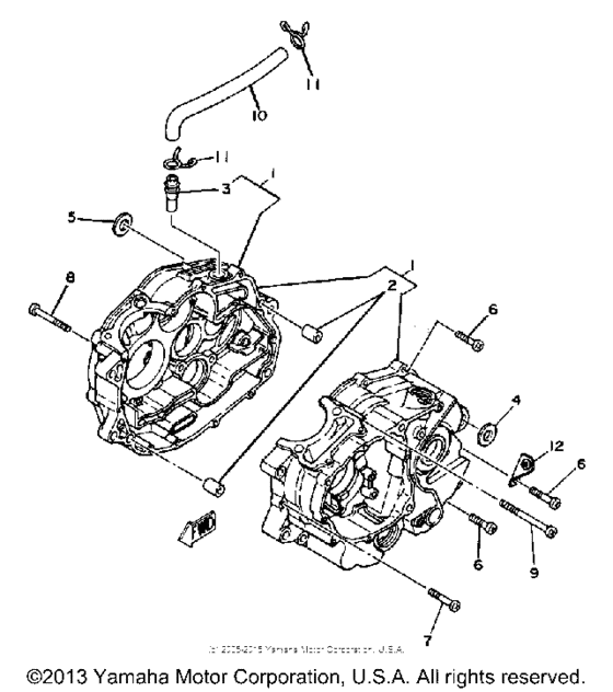 XT200K Картер двигателя