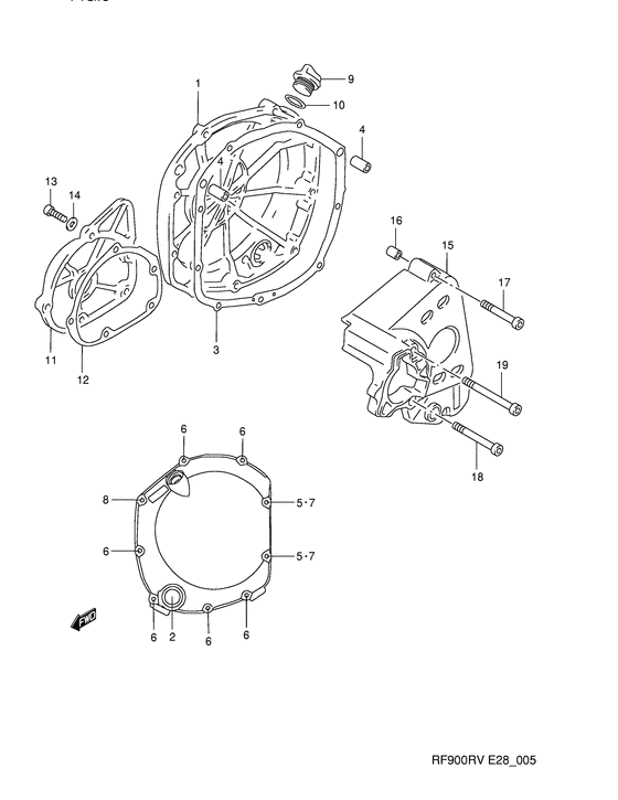 Crankcase cover ass`y  (v