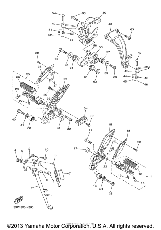 FZ8NACB Подножки