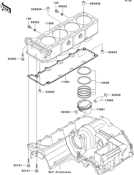 ZR1200 Цилиндр и поршни