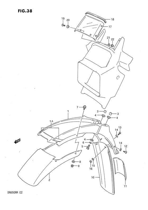 Front fender - meter visor