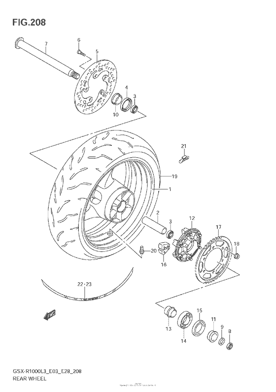 Rear Wheel (Gsx-R1000Zl3 E28)