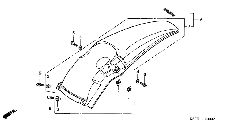 CR250R Заднее крыло