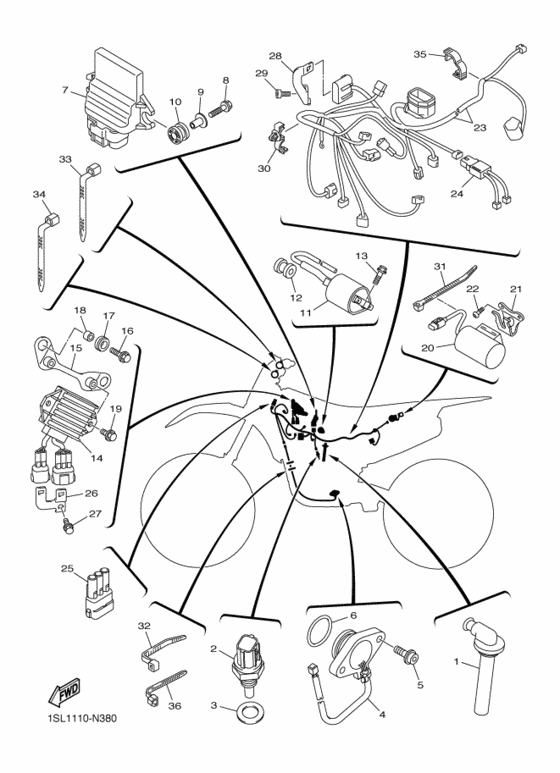 YZ450F Equipo electrico