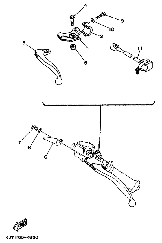 Handle switch. lever
