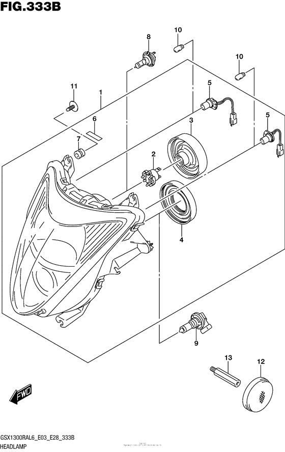 Headlamp (Gsx1300Ral6 E28)