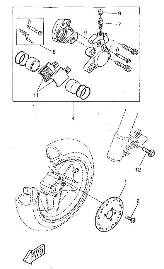 Front brake. caliper