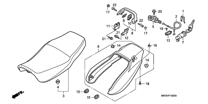 Seat/rear cowl
