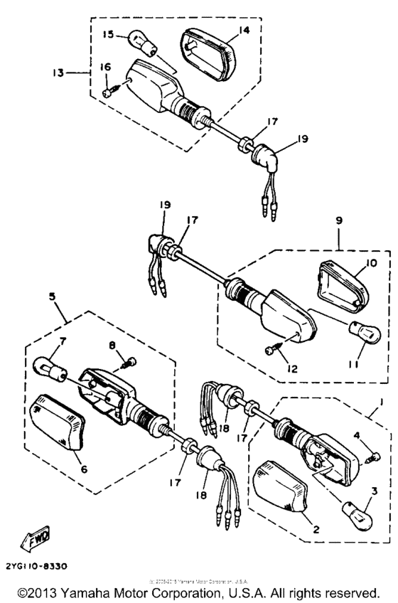 TW200U Поворотники