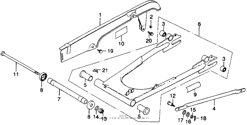 Swingarm + chain case